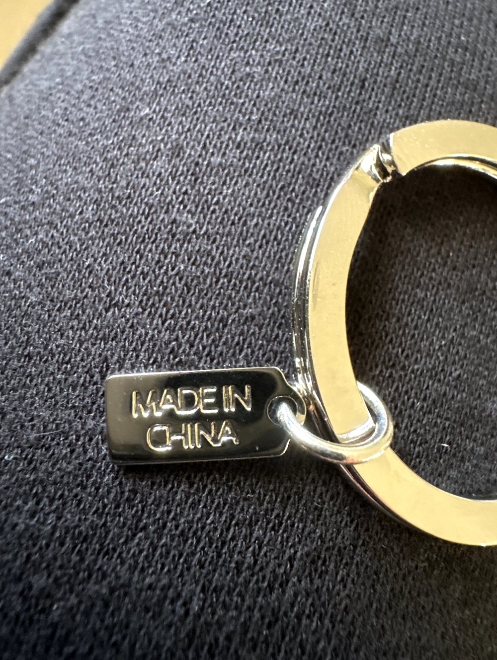 Coach Silver Key Ring with Light Blue and Navy Snowflake Charms - Picture 3 of 3